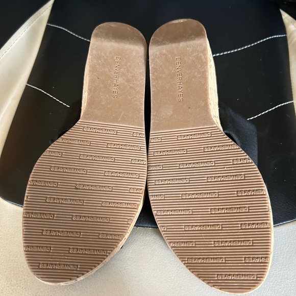 Women's Black Wedge Sandals - Picture 4 of 6